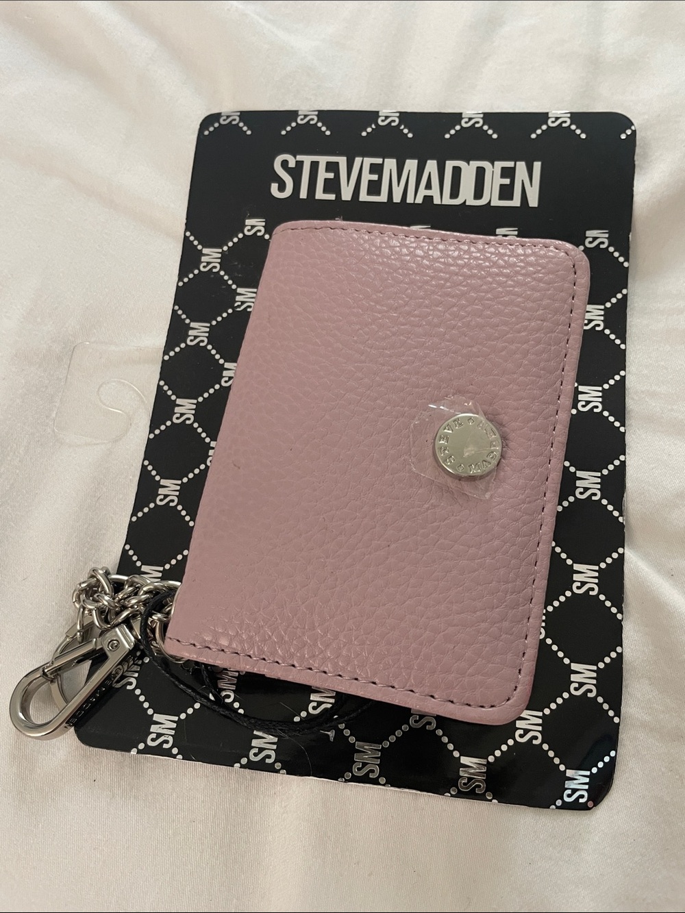 NWT Steve Madden Pebbled Cardholder Keychain